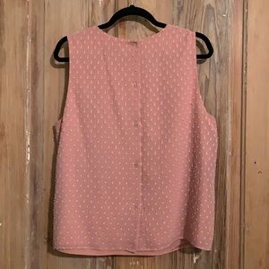 Banana Republic Light Pink Button Back Tank Size Large